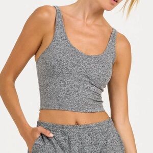 Vuori Halo Preformance Crop Heather Grey